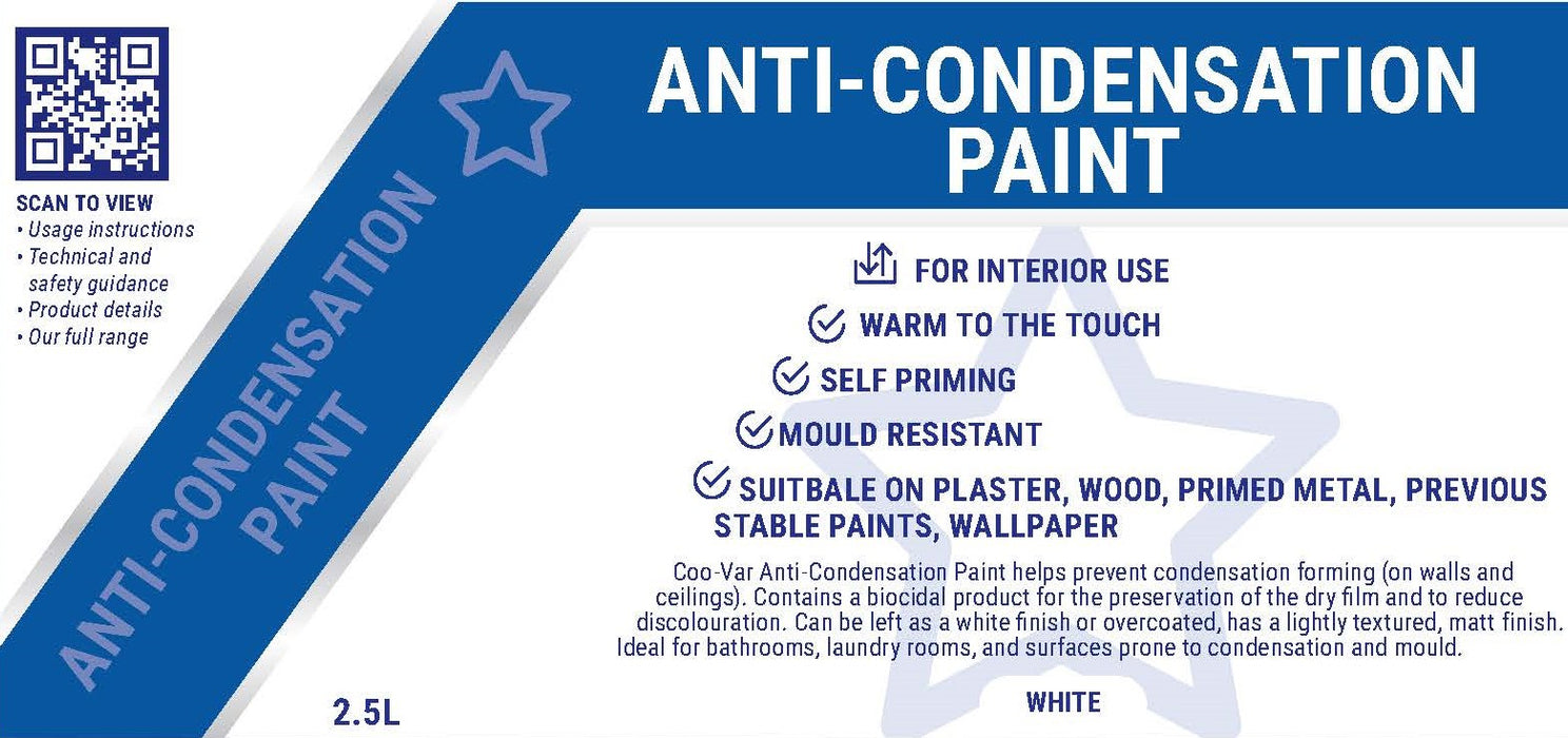 Coo-Var Anti-Condensation Paint Label Front