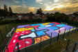 Tarmac 5 a-side football pitch painted in coo-var suregrip anti-slip