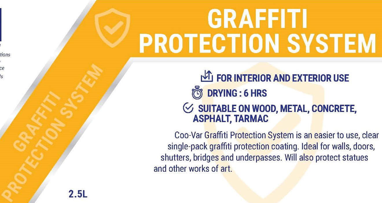 Coo-Var Graffiti Protection System GP101 Anti-Graffiti Coating Paint Label Front