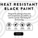 SPO Heat Resistant Black Paint Label Front