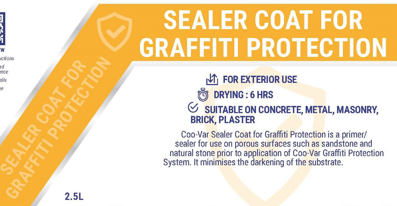 Coo-Var Sealer Coat for GP101 Graffiti Protection System Label Front