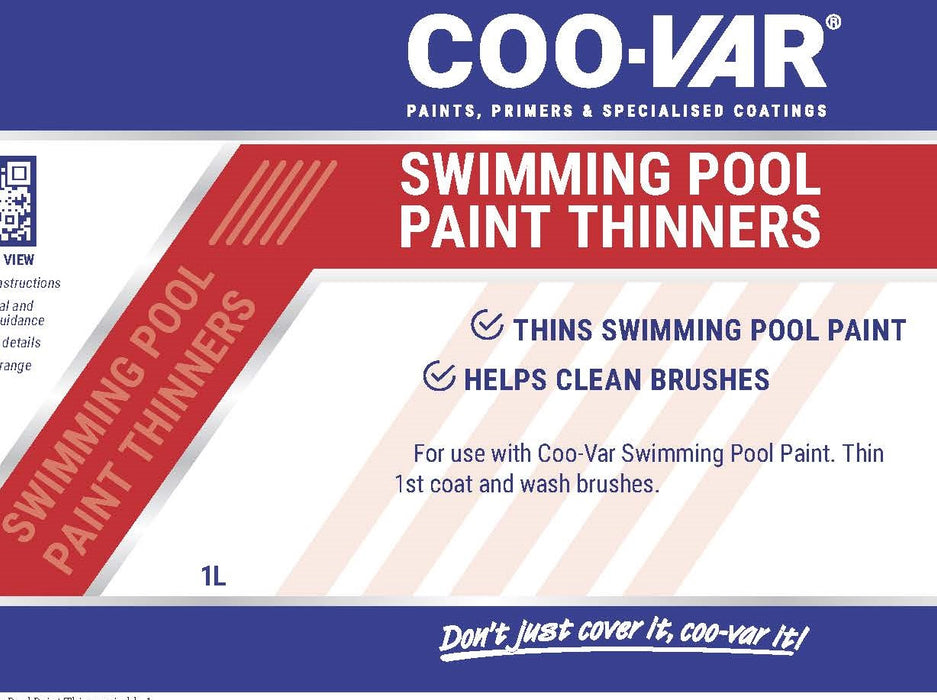 Coo-Var Swimming Pool Paint Thinners and Brush Cleaner Label Front